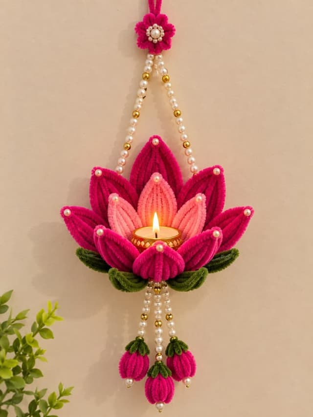 Lotus Diya Wall Hanging